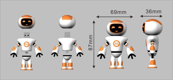 귀여운 모양 앞잡이 만화 캐릭터 PVC Usb 섬광 드라이브 USB 2.0 및 3.0
