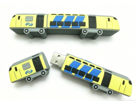 기차 모양 만화 캐릭터 PVC USB 플래시 드라이브 지하철 몰드 USB 플래시 드라이브
