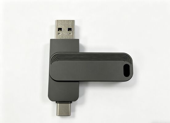 총 검정색 USB 3.0 + 유형 C 1005 통과 H2 테스트 유형 C USB 플래시 드라이브 빠른 일치 미국 및 EU 표준