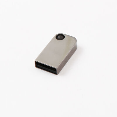구멍이 있는 미니 USB 플래시 드라이브는 열쇠 고리를 넣을 수 있습니다. 금속 USB 플래시 드라이브는 레이저 로고를 사용자 정의할 수 있습니다.