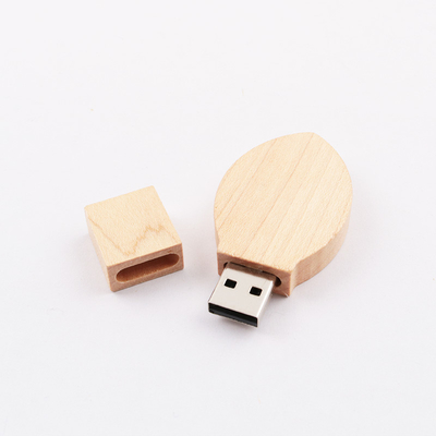 잎은 나무로 된 Usb 3.0 속도 100MB-80MB/S 조각 로고 양측을 형성했습니다