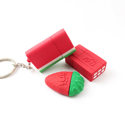 PVC 개방 몰드 귀여운 USB 스틱 수박 딸기 초콜릿은 형성했습니다