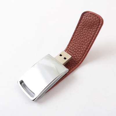 실제적 가죽 USB 스틱 2.0 3.0 가지고 다닐 수 있는 usb 플래시는 64GB 30MB/S를 운전합니다
