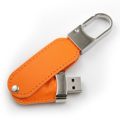 엠보싱 로고 PU 가죽 USB 플래시는 2.0 102x25x10mm 8GB를 운전합니다