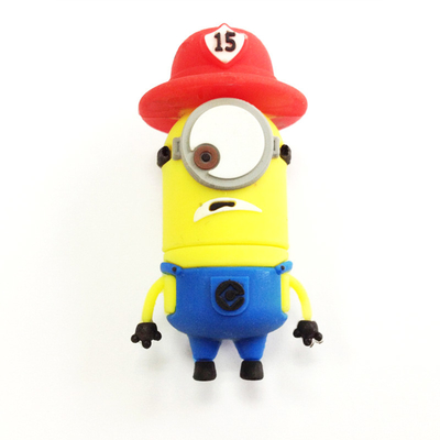 귀여운 모양 앞잡이 만화 캐릭터 PVC Usb 섬광 드라이브 USB 2.0 및 3.0
