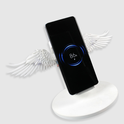 LED 라이트와 귀여운 플라스틱 전화 날개 무선 충전기 5V 1.67A