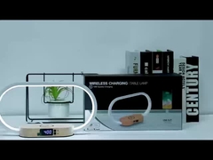 재활용 재질 무선 충전기 목재 충전기 시계 및 빛으로 빠른 충전기