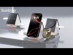 화이트 앤 그레이는 빠른 충전을 선택할 수 있습니다 무선 충전 패드 OEM 로고 로고를 지원합니다